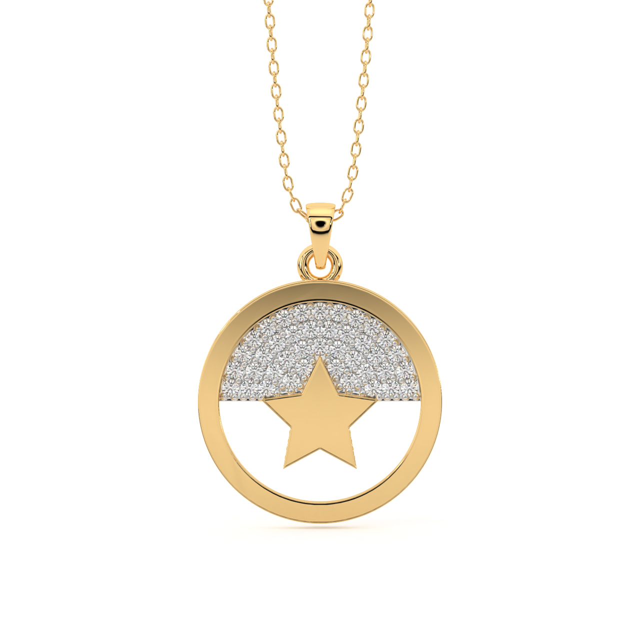 Dazzling Star Diamond Pendant